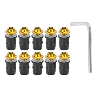 Imagem de Kit de Parafuso de Pára-brisa M5x16mm/0,6 pol., Conjunto de Porcas de Parafuso de Pára-brisa Universal Com Chave, para, Substituição de (C(ouro))