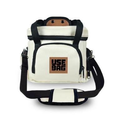 Imagem de Bolsa Térmica Unissex Fitness Marmita Viagem Couro Impermeável - Use B