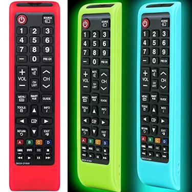 Imagem de 3 Pack Remote Case per Samsung TV Controller, Silicone Remote Cover per BN59-01199F Samsung Remote Control, Smart TV Remote Skin Sleeve Glow al buio