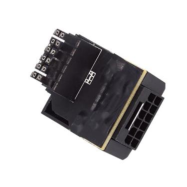 Imagem de xiwai Conector angular 12VHPWR 12+4P ATX3.0 PCI-E 5.0 adaptador modular macho para fêmea para placa gráfica PSU 3080 3090TI