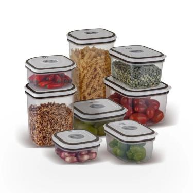 Imagem de Potes Herméticos Electrolux De Plástico Cinza Com 8 Unidades