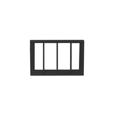 Imagem de Janela de Aluminio Maximo - Ar 40x60cm 1 Seção com Grade Soft Preto