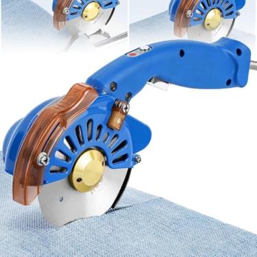 Imagem de Máquina De Corte De Pano Rotativo, Cortador Rotativo Elétrico Sem Fio (100/110 / 125mm), Com 5 Velocidades Ajustáveis, Altura De Corte: 27/32 / 40mm, Para Tecido, Algodão, 110mm
