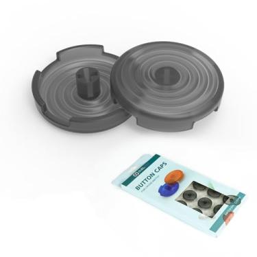 Imagem de BITFUNX Button Caps, Arcade Stick Replacement Button Caps for Mechanical PushButtons, for Kailh/Cherry/TTC/Akko Switches Caps, Arcade Button Accessories (Black Button Caps 14pcs 30mm)