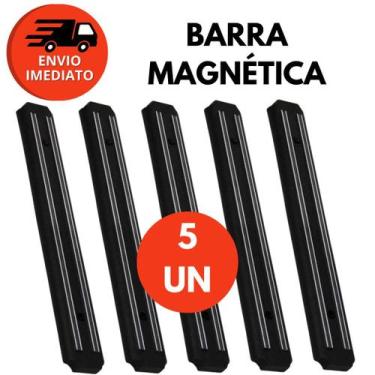 Imagem de Kit Barra Magnética Imã Suporte Utensílios Organizador Facas Tesoura F