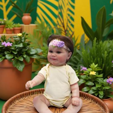 Imagem de WKMRH Boneca Reborn Realista Menina Original, Bebê Boneca Reborn Abra seus olhos Toque Realista Corpo Inteiro Silicone Pintura 3D Lavável