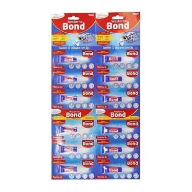 Imagem de Cartela Super Cola Instantanea Western 3g 12 Unidade