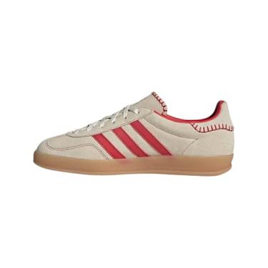 Imagem de adidas Betsca/Crewht Gazelle feminino para uso interno W Better ScarletBetter Scarlet/Branco creme, tamanho 42, Multi, 9.5 Wide