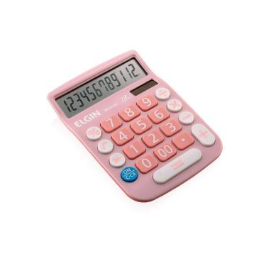 Imagem de Calculadora De Mesa 12 Digitos Rosa Mv-4130 Elgin