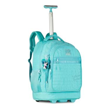 Imagem de Mochila Rodinha Carrinho RB Feminina Menina Grande Escolar (Verde)