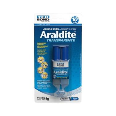 Imagem de Adesivo Cola Epóxi Araldite Transparente Em Seringa Tekbond 6g