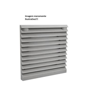 Imagem de Veneziana c/ filtro p/ microventilador 225x225 cinza stark