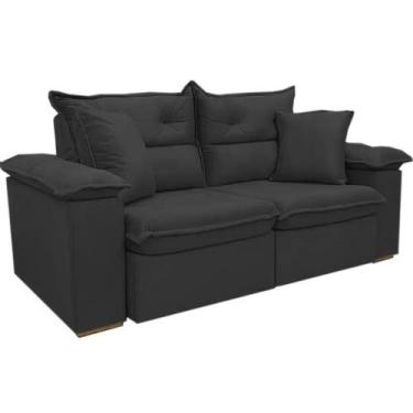 Imagem de Sofá Ferrari 3 Lugares Retrátil e Reclinável Tecido Veludo 200cm L3 Es