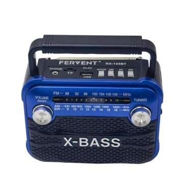 Imagem de ottosing Rádio portátil de ondas curtas AM/FM/SW com Bluetooth 5.0, suporta leitor USB/TF, operado por bateria/carregamento USB, X-Bass, sintonizador digital e conector de fone de ouvido, perfeito