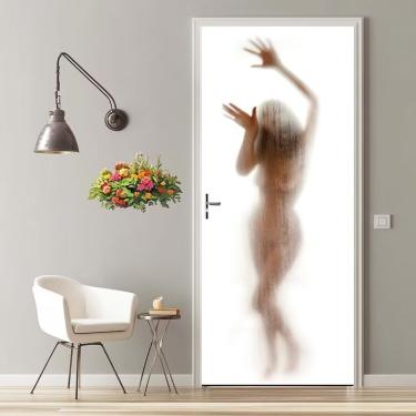 Imagem de 3d Sexy Mulher Porta Adesivos, Sexy Murais De Porta Adesivos Peel And Stick Wall Art Mural Vinil Autoadesivo Papel De Parede Cartaz Para Decoração De Casa, Sexy Woman, 80x210cm