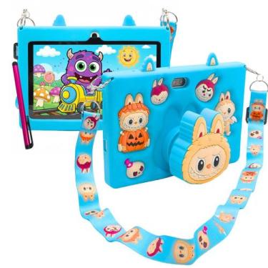 Imagem de Tablet 7 Deasytech E15 64GB 4GB RAM Android 12 Capa Silicone Labubu az