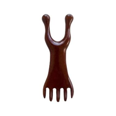 Imagem de Pente de massagem de sândalo com cinco patas, meridianos, dragagem, couro cabeludo, massagem, presentes para a família (médio)