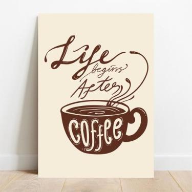 Imagem de Placa Decorativa Coffee - TaColado, 15x21cm