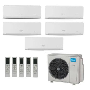 Imagem de Ar Condicionado Multisplit HW Inverter 42.000 Btu (3x Evap 9.000 + 1x Evap 12.000 + 1x Evap 18.000) Quente Frio 220v