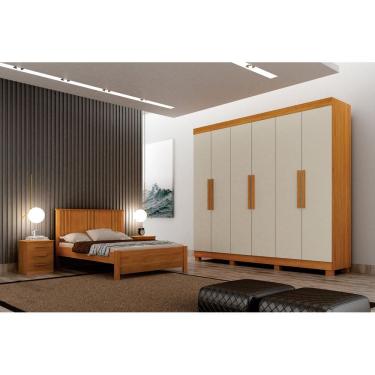 Imagem de Dormitorio Casal 4 Pçs 6 Portas Completo Aspen - Arbo Design