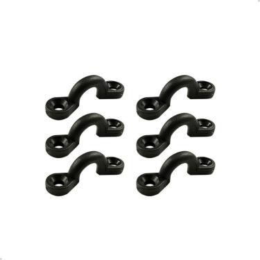 Imagem de Alça Plástica Porta Defensa Preta 5mm Barco Defensa Kit C/6