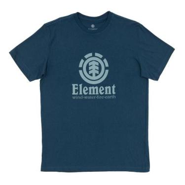 Imagem de Camiseta Manga Curta Pluz Size Element Vertical E471p0472 Petróleo