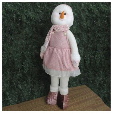 Imagem de Decoração Natal Boneco De Neve Rosa Natalina 62Cm