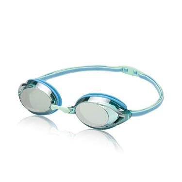 Imagem de Speedo Vanquisher 2.0 Óculos de natação femininos espelhados , Blue/Grey, One Size