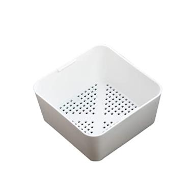 Imagem de Cesta de ralo para pia de piso comercial BioKleen Engineering para uso em restaurantes, 6 1/2" Square with 3/16" Holes