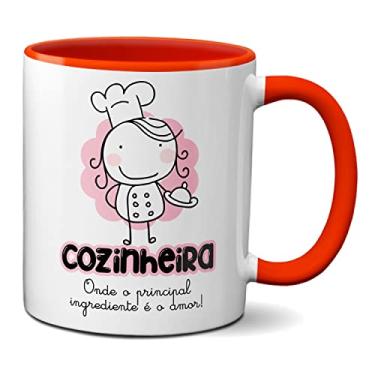 Imagem de Caneca Cozinheira O Principal Ingrediente É O Amor! Presente (Vermelha)