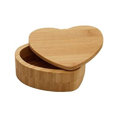 Imagem de Lyor SALEIRO CORAÇÃO BAMBU C/TAMPA 12x10x5cm, SEM LINHA