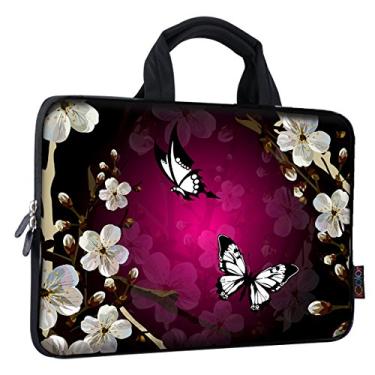 Imagem de iColor Bolsa para laptop 14 15 15.4 15.4 15,6 polegadas, capa protetora para computador, capa de neoprene macia para MacBook Dell, Lenovo, Toshiba, HP, Chromebook, ASUS, Acer, Preto ICB-11