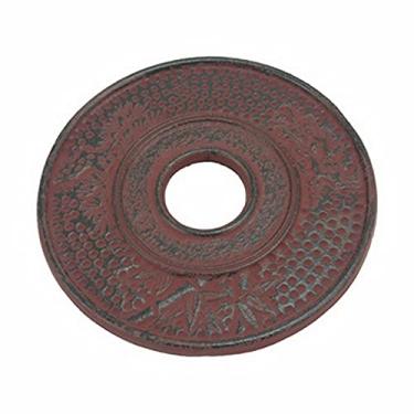 Imagem de (Trivet-Burgundy) - JapanBargain S-4035, Burgundy Bamboo Cast Iron Teapot Trivet