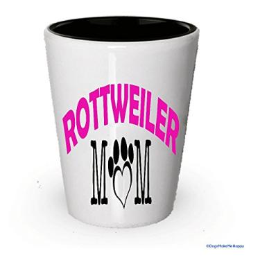 Imagem de Copo de shot para pai e mãe do Rottweiler – Presentes para casais rottweiler (1, mamãe)