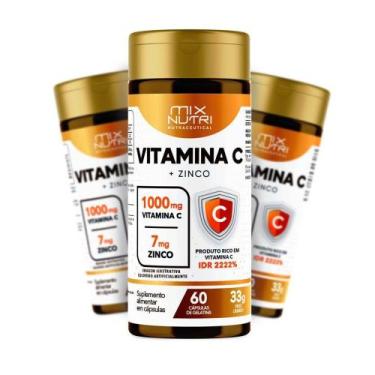 Imagem de Vitamina C + Zinco 60 Capsulas Nutraceutical - Mix Nutri
