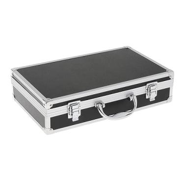 Imagem de Estojo para transporte de microfone Estojo rígido para microfone Estojo resistente a impactos Estojo de alumínio para microfone profissiol Caixa, PRETO