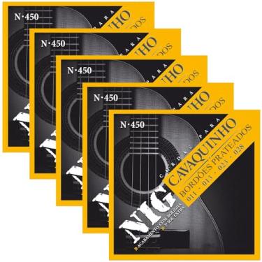 Imagem de Kit Com 05 Jogos De Cordas Nig Para Cavaco Cavaquinho N-450