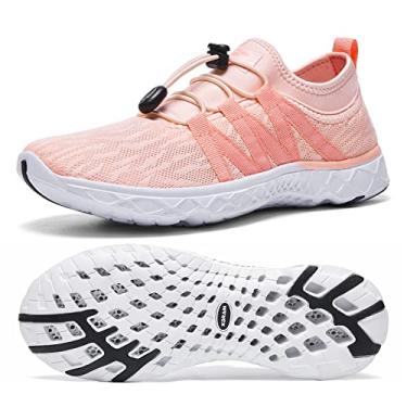 Imagem de Aleader Calçados femininos de malha sem cadarço, Laranja, 7.5