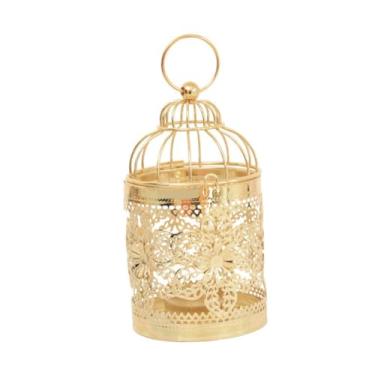 Imagem de 1 Unidade castiçal decoração mini lanterna de vela lanternas de gaiola de pássaro castiçais suporte de vela adorno em forma de gaiola Área de Trabalho decorar ferro