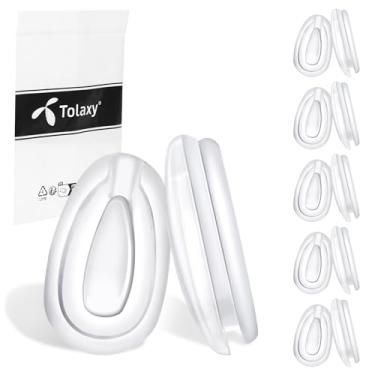 Imagem de Tolaxy 5 pares de peças de nariz de substituição de silicone macio para Oakley Feedback OO4079 | Holbrook Metal OO4123 | Calibre 6 | Calibre 8 | Papel alumínio | Óculos de sol Crosshair, protetores de