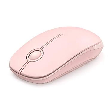 Imagem de Mouse sem fio Vssoplor, mouse de computador portátil fino de 2,4 G com nano receptor silencioso mouse óptico para notebook, PC, laptop, computador - rosa puro