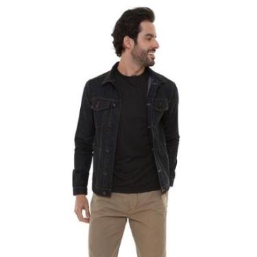 Imagem de Jaqueta Jeans Clássica Básica Masculina Índigo Escura-Feminino