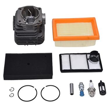 Imagem de Kit de Filtro de Ar e Combustível, Cilindro Com Alta Precisão para Serra de Corte de Concreto TS400, Feito de Alumínio, Ferro e Plástico, Furo de 49 Mm, Substituição 4223 020 1200