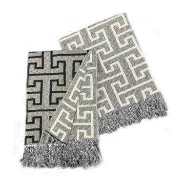 Imagem de Xale Manta para Sofá Poltrona Cama em Jacquard 1,40x1,60m Decorativa L