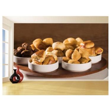 Imagem de Papel De Parede Alimentos Salgados Coxinha Bar 3,5M Al514 - Você Decor
