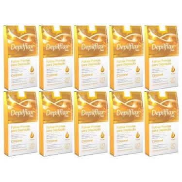 Imagem de 200 folhas prontas para depilacao corporal natural depilflax