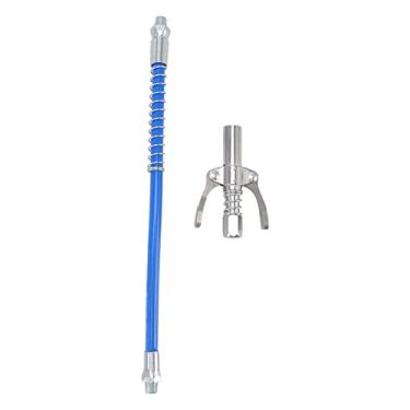 Imagem de Acoplador de Ferramenta de Graxa, Bocal de óleo de Alta Pressão Manual Elétrico Duplo Travamento Braçadeira Bocal de Graxa Com Linha Masculina de Mangueira de 30.5cm