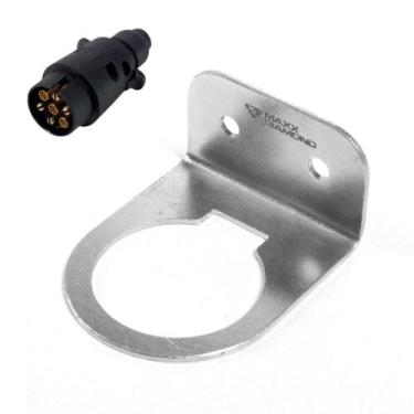 Imagem de Suporte de Plug Macho Tomada Carreta - 2 Furos -Carretinha - Maxx Diam