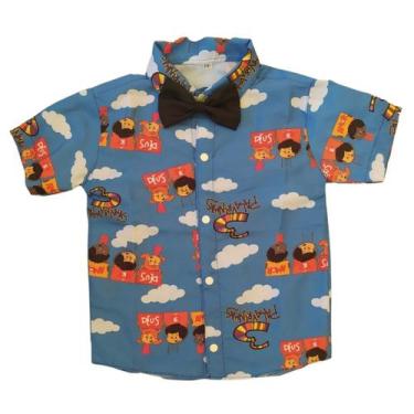 Imagem de Camisa Infantil Temática As 3 Palavrinhas E Gravata - PEQUENOS ENCANTO