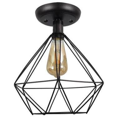 Imagem de Plafon Aramado Diamante Grande cor preto todos ambientes - CM GLASS - 